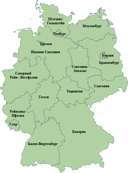 карта Германии